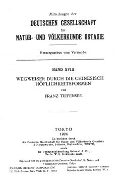 OAG Mitteilungen 1924 Titel