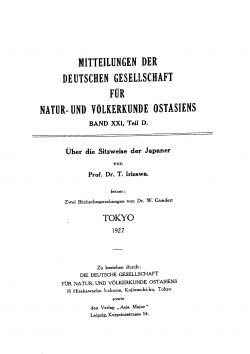 OAG Mitteilungen Teil D 1926-1927 Titel