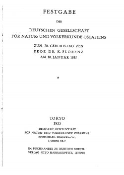 OAG Mitteilungen Teil B 1932-1935 Titel