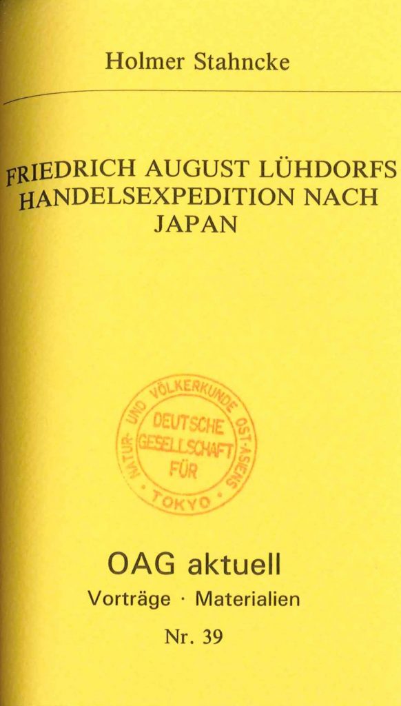 Friedrich August Lühdorfs Handelsexpedition nach Japan