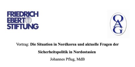 Johannes Pflug: „Die Situation in Nordkorea und aktuelle Fragen der Sicherheitspolitik in Nordostasien“ | Johannes Pflug: „Die Situation in Nordkorea und aktuelle Fragen der Sicherheitspolitik in Nordostasien"