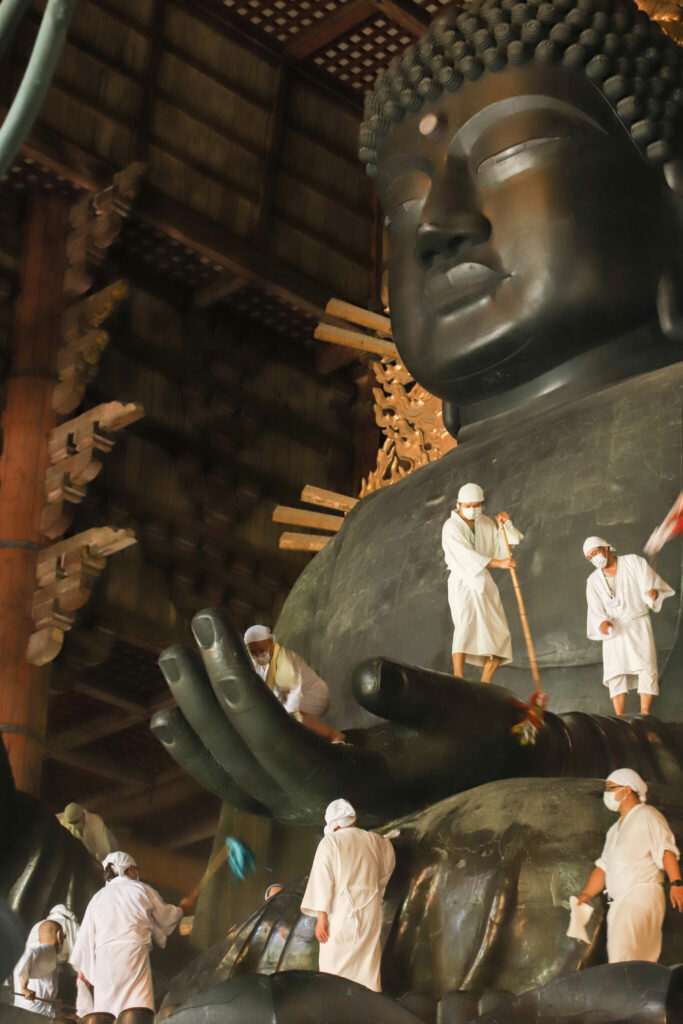 Augenöffnungszeremonie der Großen Buddhastatue im Tōdaiji-Tempel