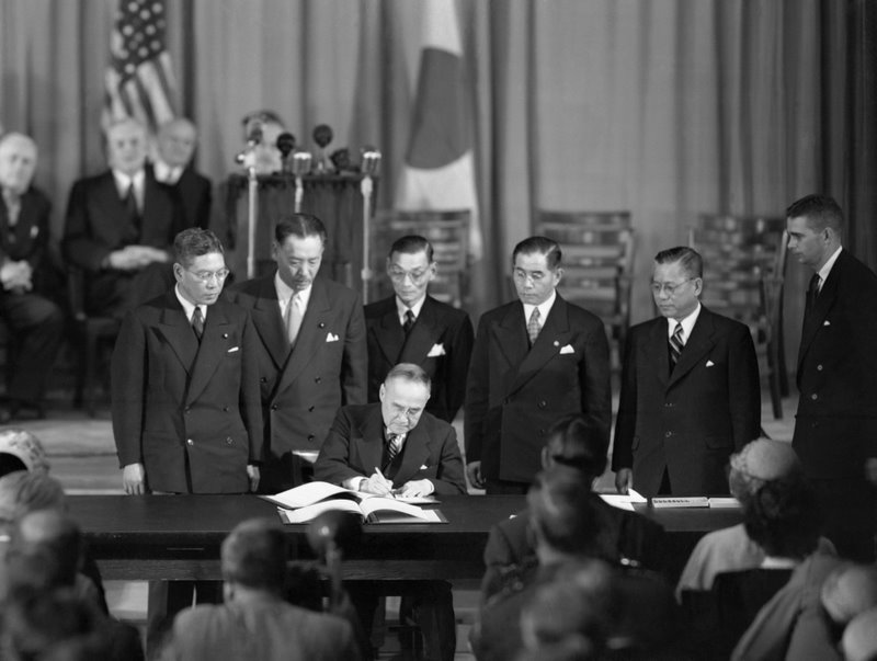 Signing of US Japan Security Treaty in San Francisco Presidio