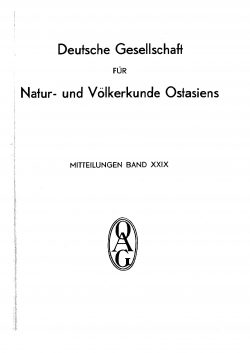 Band XXIX (1935-1937) Inhaltsverzeichnis