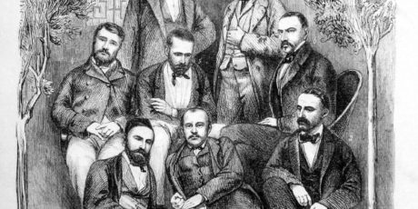 Eulenburg_team | Die wichtigsten Teilnehmer der Eulenburg 
Expedition, Zeichnung aus: Spieß, Gustav: 
Die preußische Expedition nach Ostasien 
während der Jahre 1860-1862. Reiseskizzen aus Japan, China, Siam und der indischen Inselwelt. 
Berlin Leipzig: Otto Spamer 1864