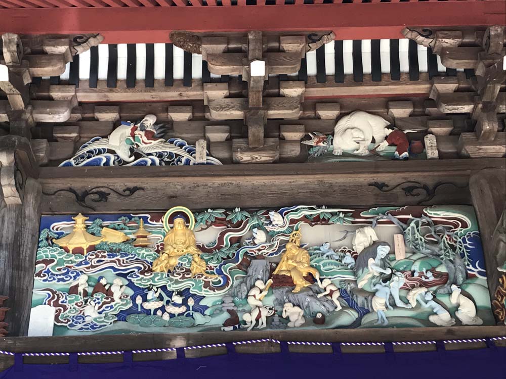 Schöne Details im Dach des Daihigan-ji