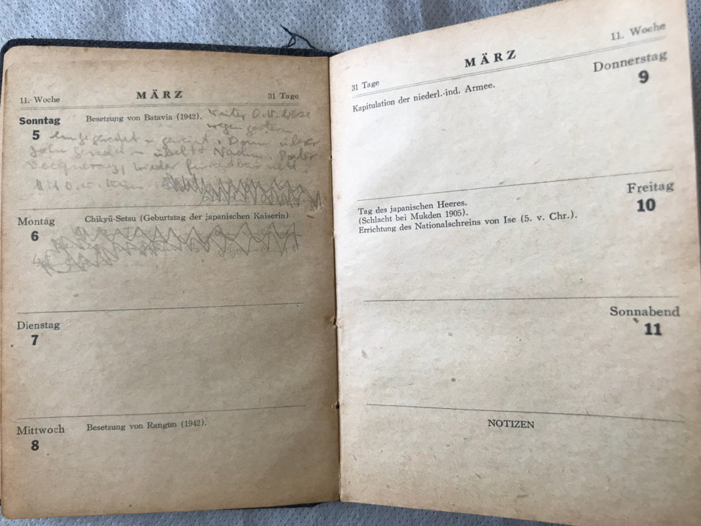 6. Tagebuch 1944 ausgestrichen