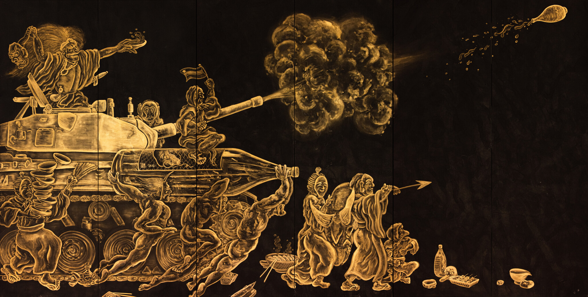 八紘一宴図屏風