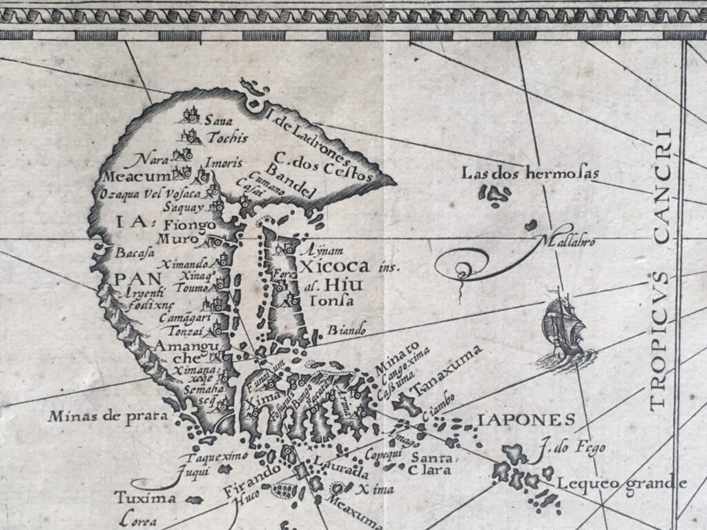van Langren 1596_ostorientierte Karte Asiens 1596